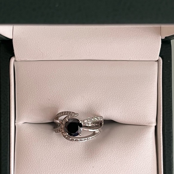 NEW Mark Schneider Faithful- 1.5ct black diamond,.61 rnd diamonds,size 5 - Picture 7 of 11